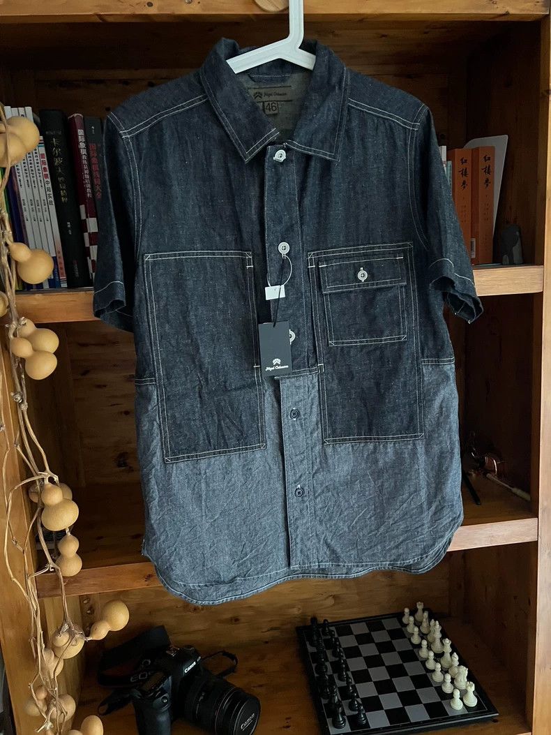 Nigel Cabourn Nigel Cabourn Denim Workwear Shirt - dmc Size US L / EU 52-54 / 3 - 2 Thumbnail
