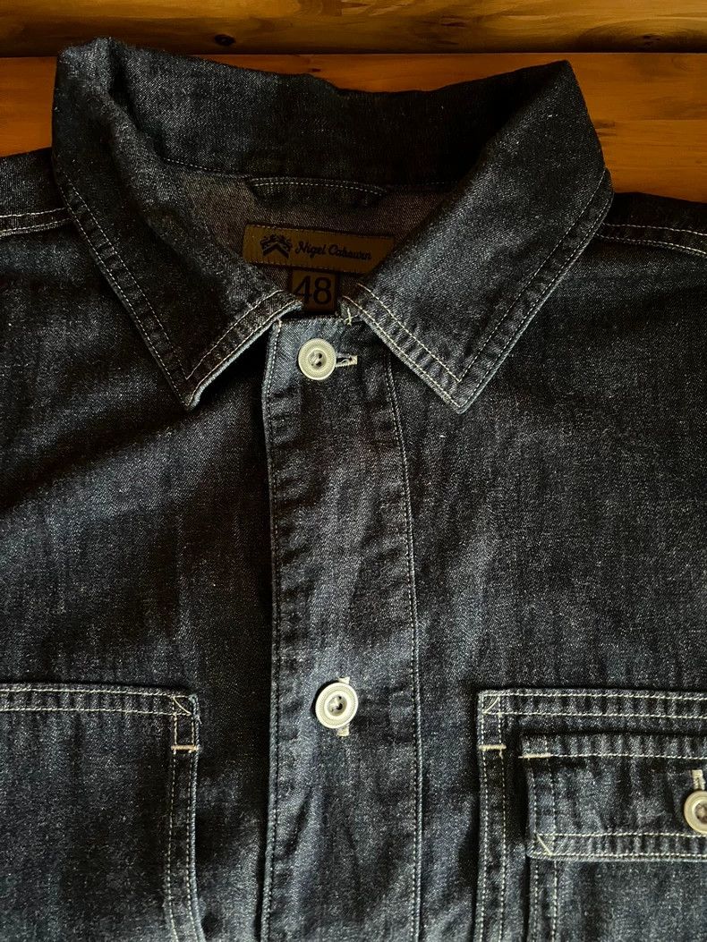 Nigel Cabourn Nigel Cabourn Indigo Patchwork Work Shirt - dmc Size US XL / EU 56 / 4 - 9 Thumbnail