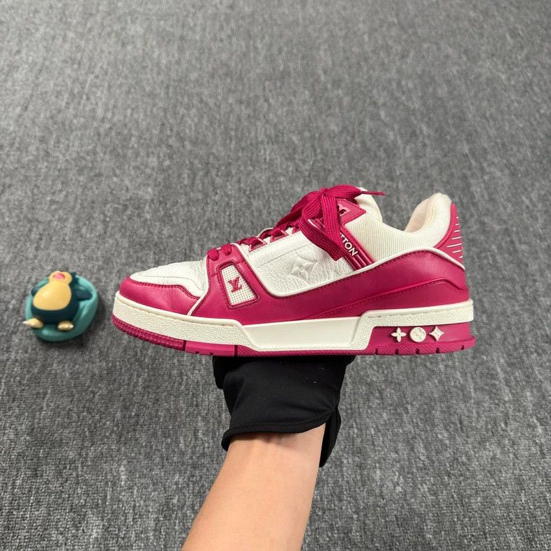 Louis Vuitton LV Trainer Pink Casual Sneakers - dmc Size US 7 / EU 40 - 8 Thumbnail