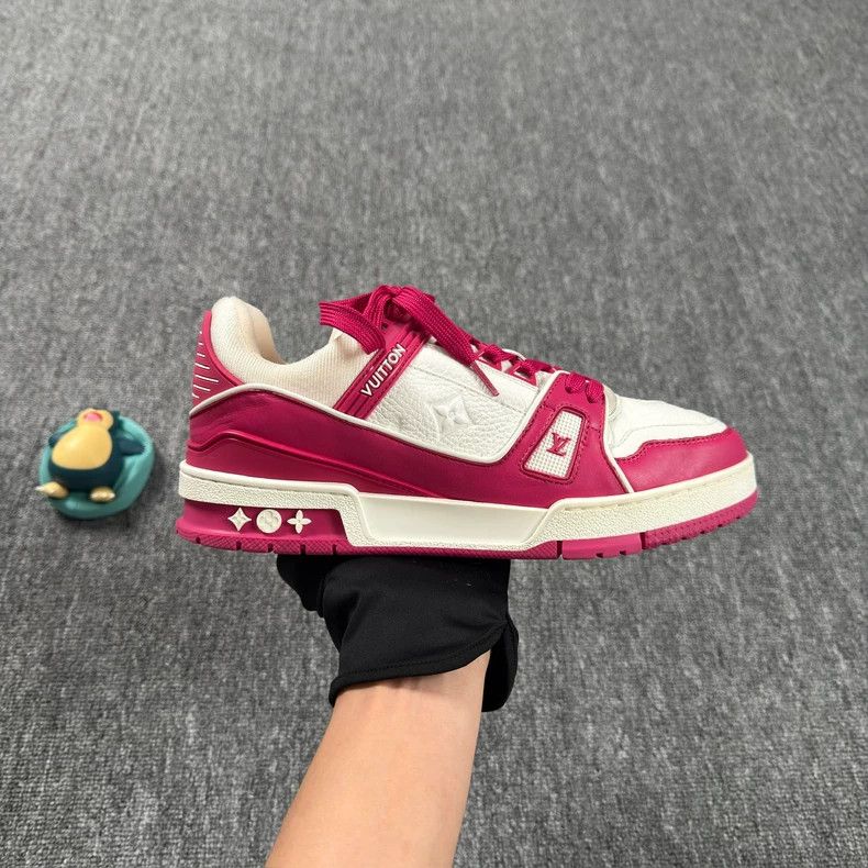 Louis Vuitton LV Trainer Pink Casual Sneakers - dmc Size US 7 / EU 40 - 9 Thumbnail