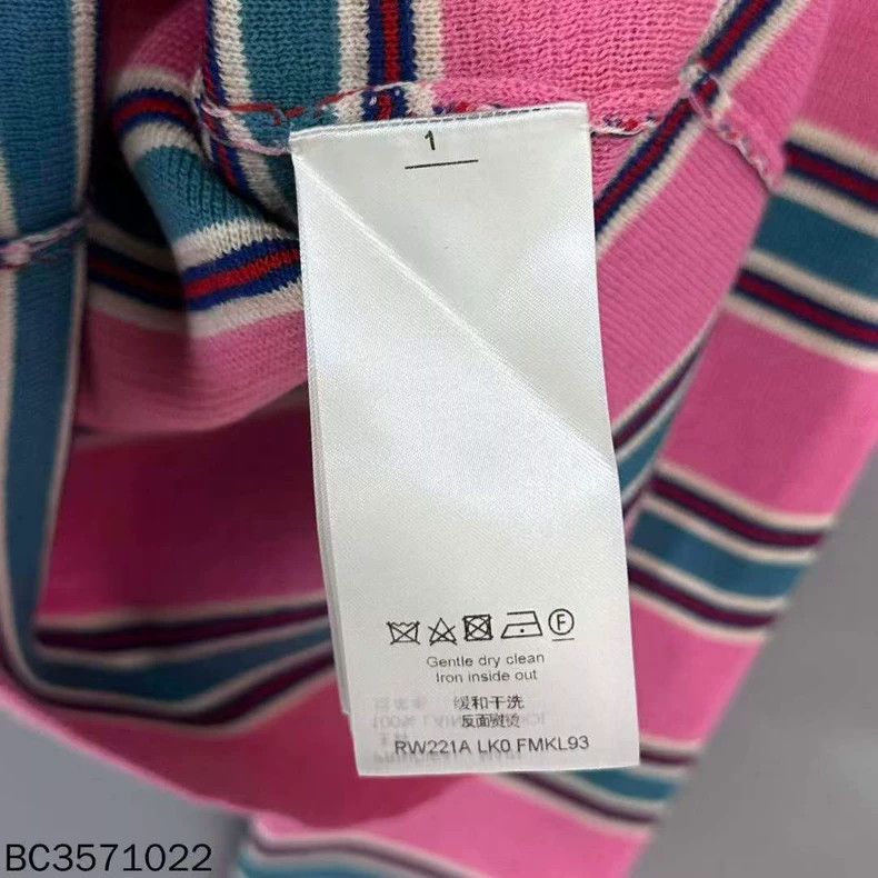 Louis Vuitton Pink Striped Round Neck Knit Top - dmc Size US S / EU 44-46 / 1 - 6 Thumbnail