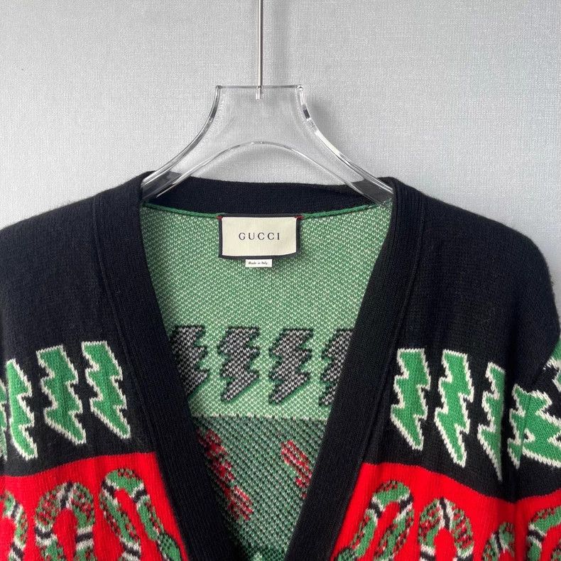 Gucci Gucci Logo all-over print knitted cardigan XS - dmc Size US XS / EU 42 / 0 - 2 Thumbnail