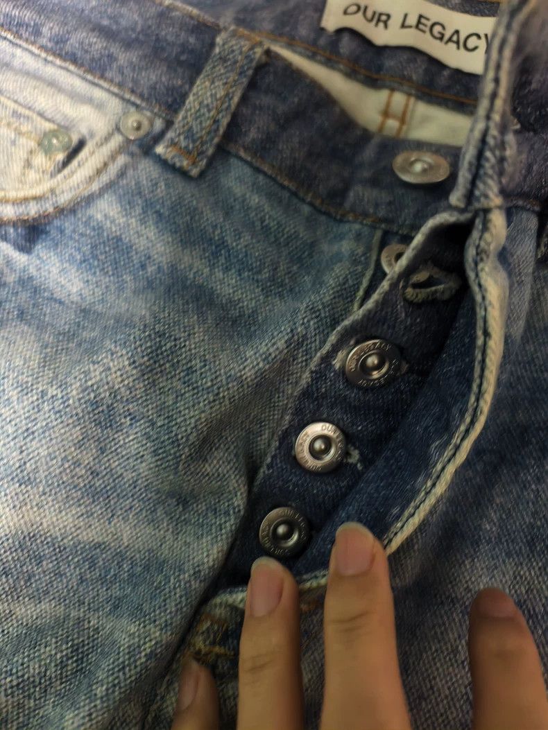 Our Legacy OUR LEGACY Linear Cut Denim Jeans - dmc Size US 27 - 5 Thumbnail