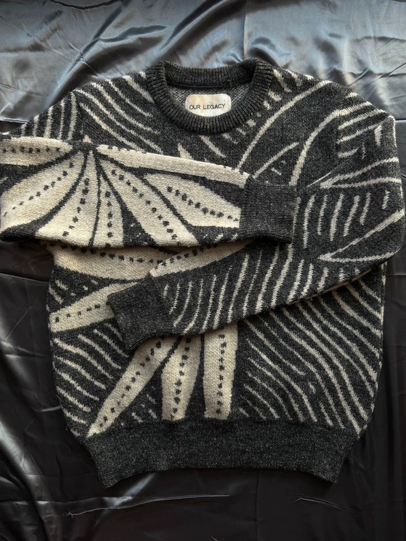 Our Legacy Our Legacy Wool-Linen Cocoon Knit Sweater - dmc Size US L / EU 52-54 / 3 - 3 Thumbnail