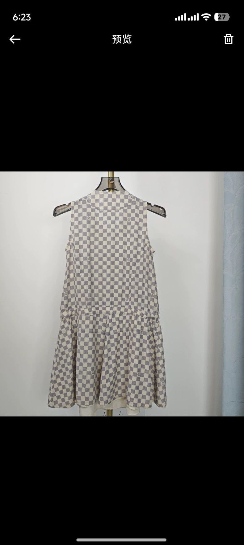 Louis Vuitton LV Damier Sleeveless Silk Dress - dmc Size US XS / EU 42 / 0 - 6 Thumbnail