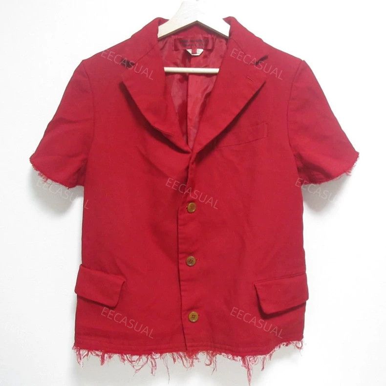 Comme des Garcons CDG comcom Red Short-Sleeve Blazer - dmc Size US S / EU 44-46 / 1 - 2 Thumbnail