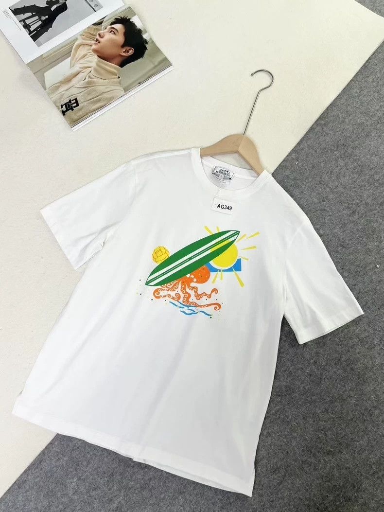 Hermes Hermes Cotton Printed Short Sleeve T-shirt - dmc Size US S / EU 44-46 / 1 - 2 Thumbnail