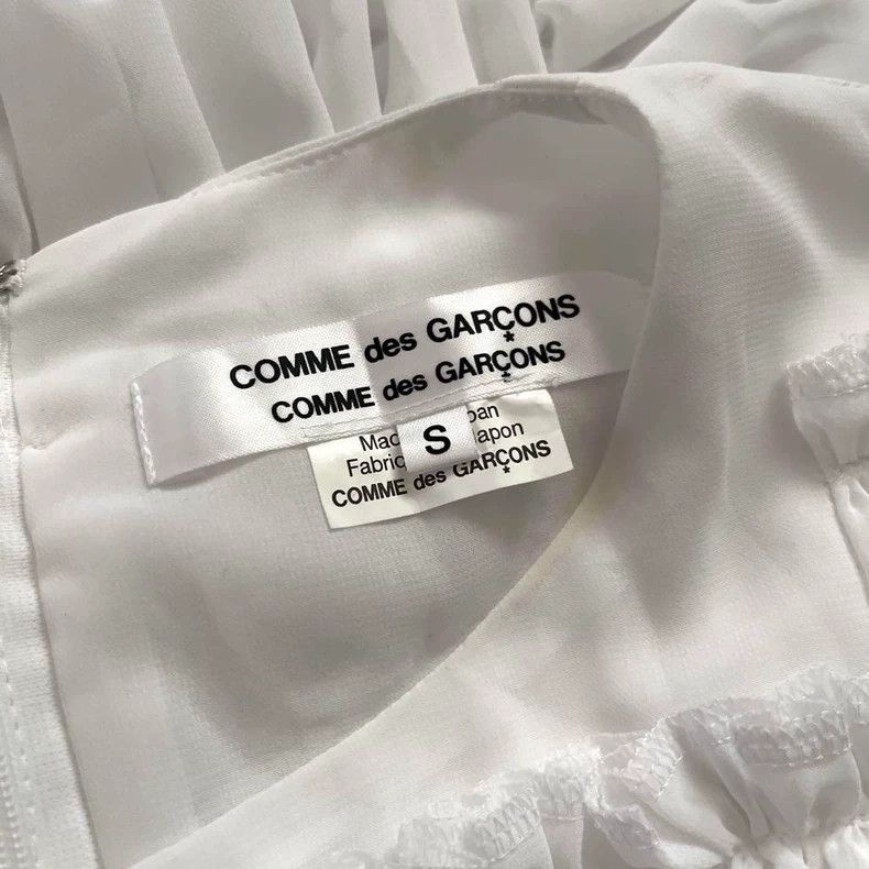 Comme des Garcons COMME des GARCONS White Ruched Top - dmc Size US S / EU 44-46 / 1 - 5 Thumbnail