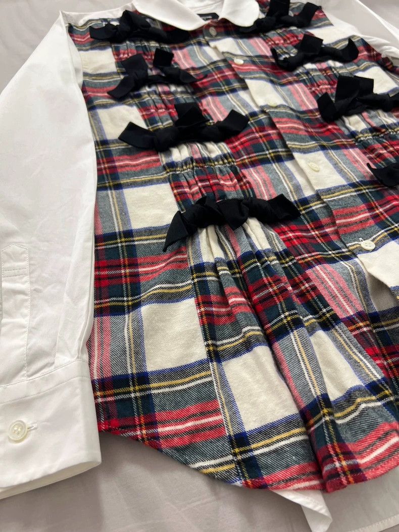 Comme des Garcons Comme des Garcons Bow Plaid Shirt - dmc Size US M / EU 48-50 / 2 - 2 Thumbnail