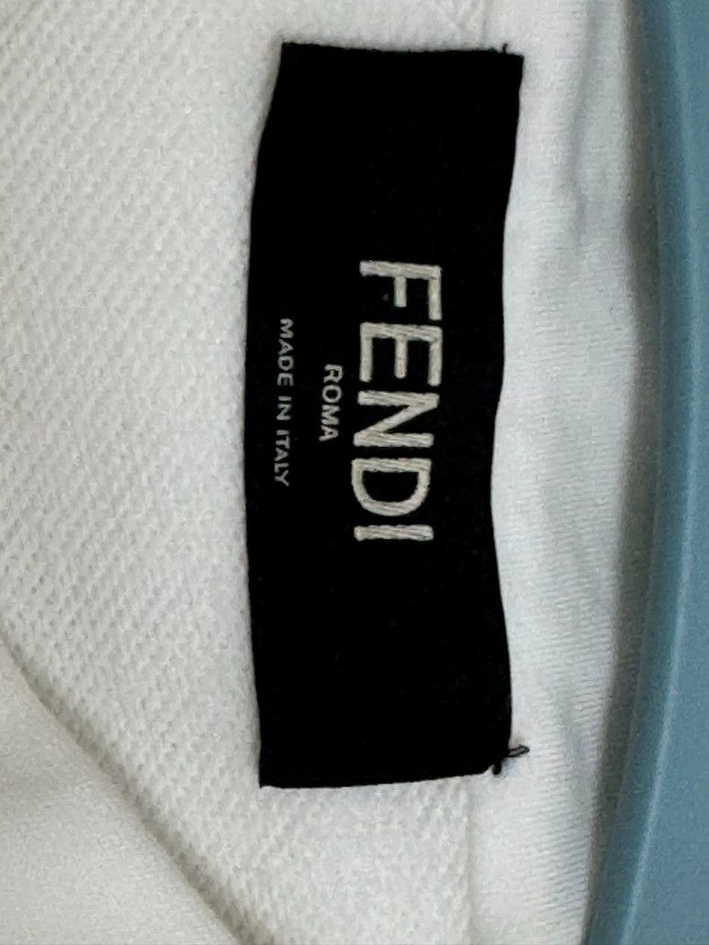 Fendi Fendi Mesh Logo White Hoodie - dmc Size US M / EU 48-50 / 2 - 5 Thumbnail