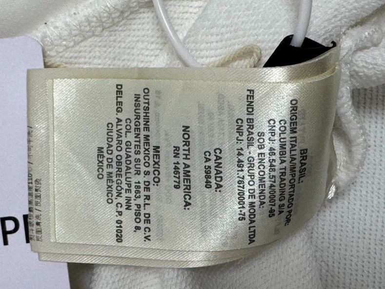 Fendi Fendi Mesh Logo White Hoodie - dmc Size US M / EU 48-50 / 2 - 7 Thumbnail