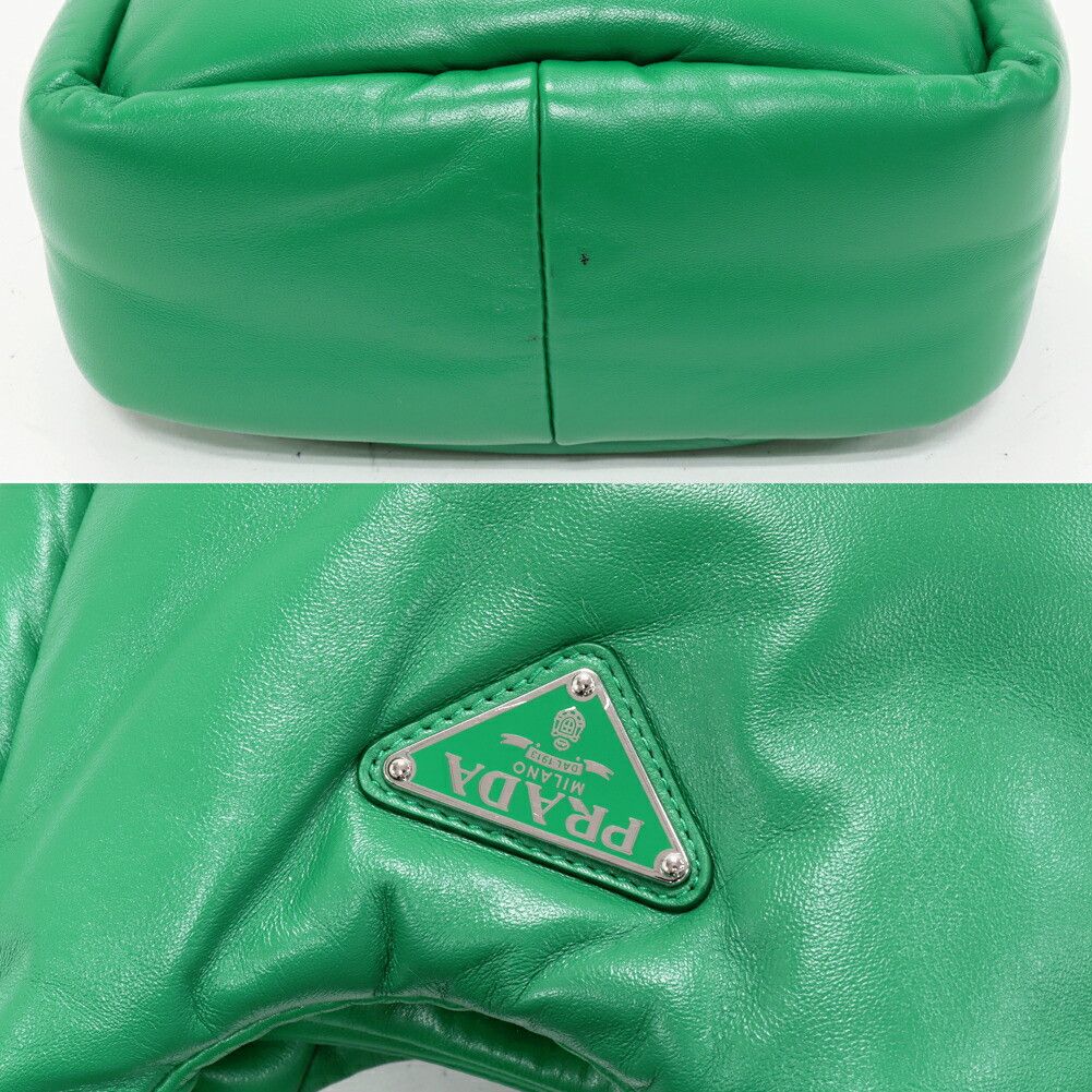 Prada Prada Prada Padded Nappa Triangle 2way Bag Nappa Leather Leather Shoulder Bag 1BA359 2DYI F0458 OVO DUTY FREE for USA Size ONE SIZE - 6 Thumbnail