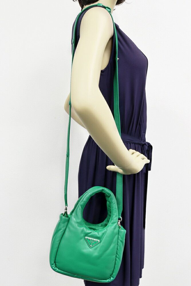 Prada Prada Prada Padded Nappa Triangle 2way Bag Nappa Leather Leather Shoulder Bag 1BA359 2DYI F0458 OVO DUTY FREE for USA Size ONE SIZE - 2 Thumbnail