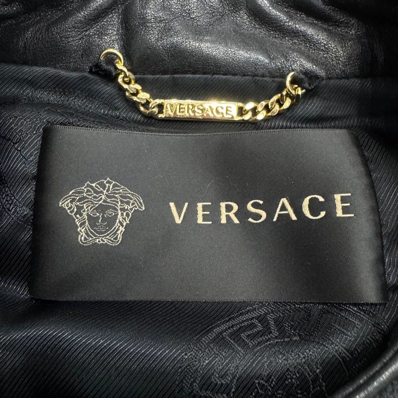 Versace Versace Leather Biker Jacket - dmc Size US M / EU 48-50 / 2 - 2 Thumbnail