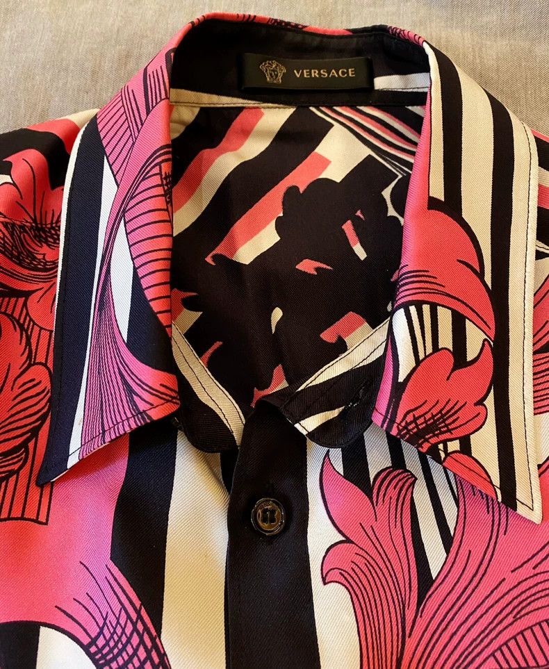 Versace Versace Silk Baroque Print Shirt - dmc Size US XS / EU 42 / 0 - 2 Thumbnail