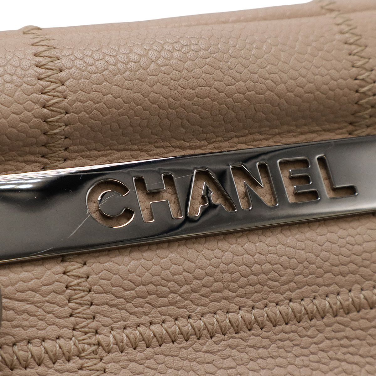 Chanel Chanel Chanel Choco Bar Caviar 2way Bag Leather Shoulder Bag A26134 DUTY FREE for USA Size ONE SIZE - 4 Thumbnail