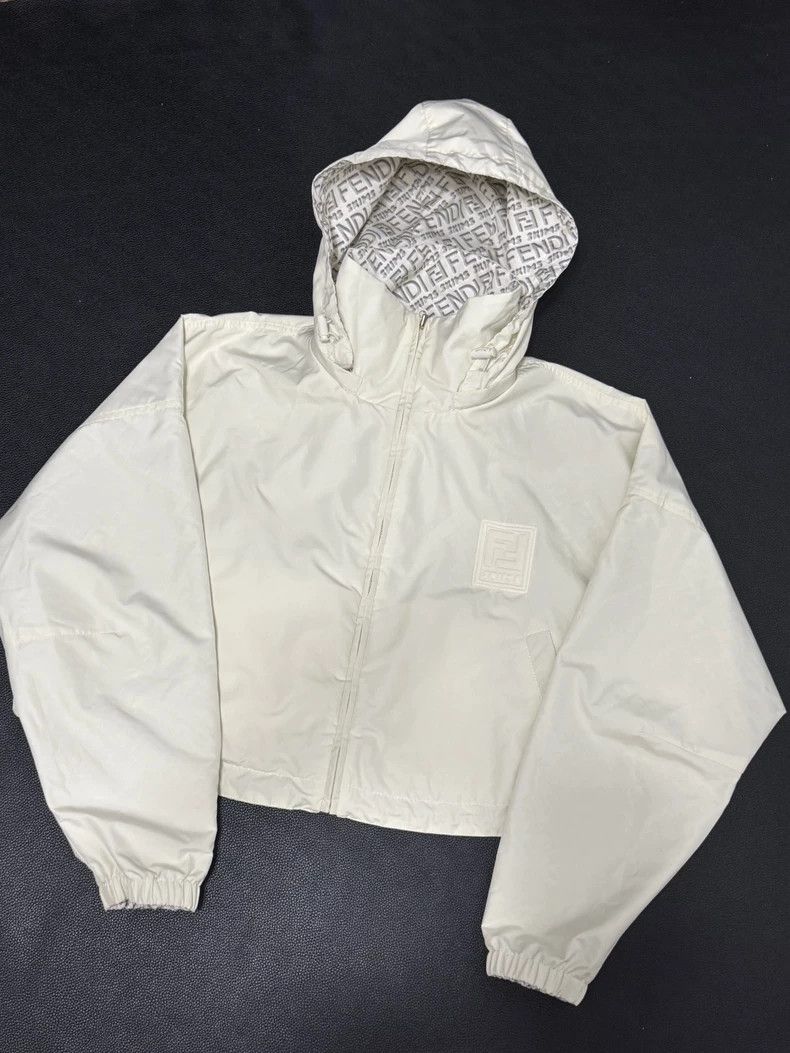 Fendi FENDI x SKIMS Logo Reversible Hooded Jacket Women's White - dmc Size US M / EU 48-50 / 2 - 2 Thumbnail