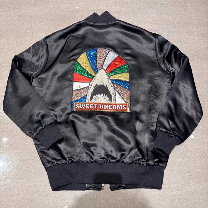 Saint Laurent Paris Saint Laurent Black Satin Embroidered Jacket - dmc Size XS / US 0-2 / IT 36-38 - 2 Thumbnail