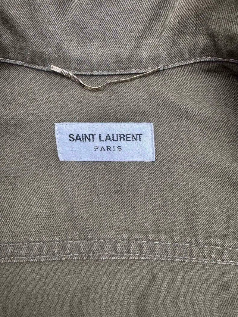 Saint Laurent Paris SAINT LAURENT Logo Embroidered Denim Jacket - dmc Size US XS / EU 42 / 0 - 5 Thumbnail