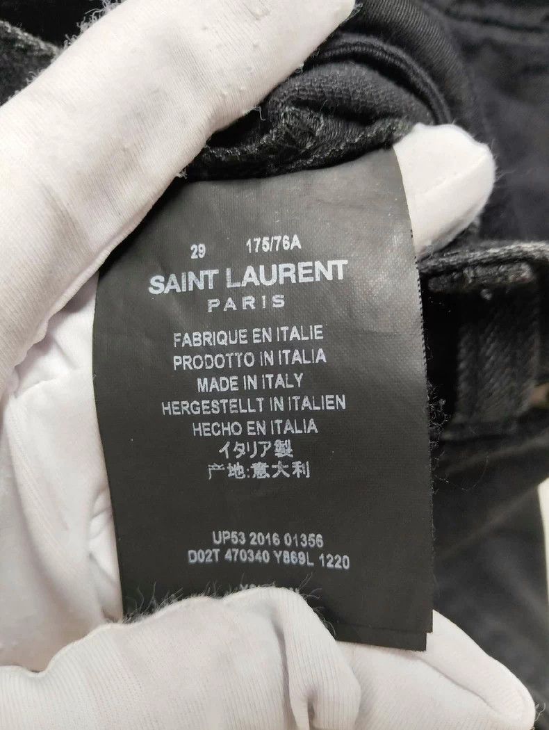 Saint Laurent Paris Saint Laurent Black Patch Denim Jeans - dmc Size US 29 - 5 Thumbnail