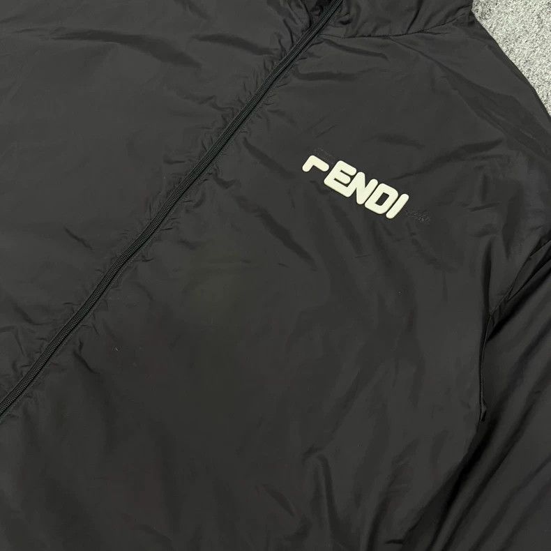 Fendi Fendi Black Reversible Nylon Down Coat - dmc Size US L / EU 52-54 / 3 - 3 Thumbnail