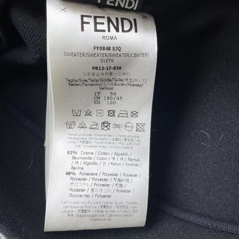 Fendi Fendi Black Logo Zip Jacket - dmc Size US L / EU 52-54 / 3 - 7 Thumbnail