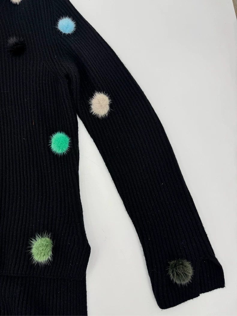Fendi FENDI Cashmere Sweater W/ Fur Pom-poms - dmc Size US S / EU 44-46 / 1 - 6 Thumbnail