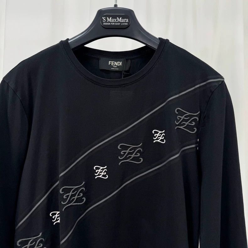 Fendi Fendi Embroidered Logo Long Sleeve Top - dmc Size US S / EU 44-46 / 1 - 3 Thumbnail