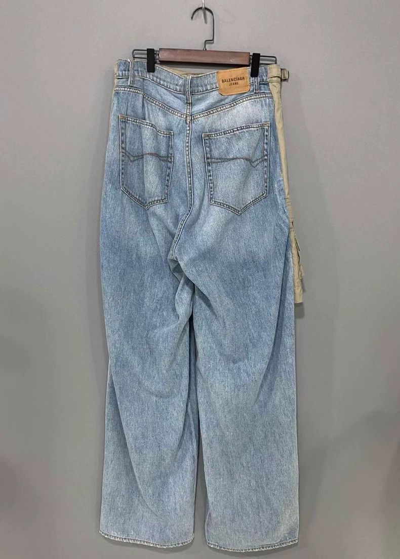 Balenciaga Balenciaga patchwork fake two-piece cargo jeans - dmc Size US 29 - 3 Thumbnail