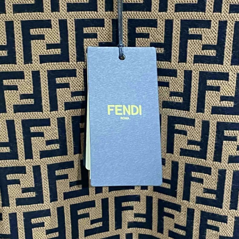 fendi brown twill dress Brown FF print silk twill shirt