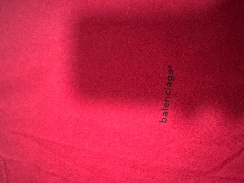 Balenciaga Balenciaga Men's Red Crewneck Short Sleeve T-shirt - dmc Size US S / EU 44-46 / 1 - 2 Thumbnail