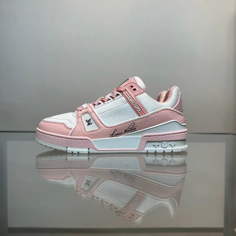 Louis Vuitton Louis Vuitton LV Trainer Pink White - dmc Size US 5 / EU 37 - 3 Thumbnail