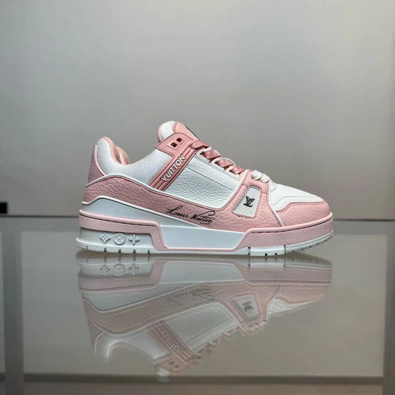 Louis Vuitton Louis Vuitton LV Trainer Pink White - dmc Size US 5 / EU 37 - 2 Thumbnail