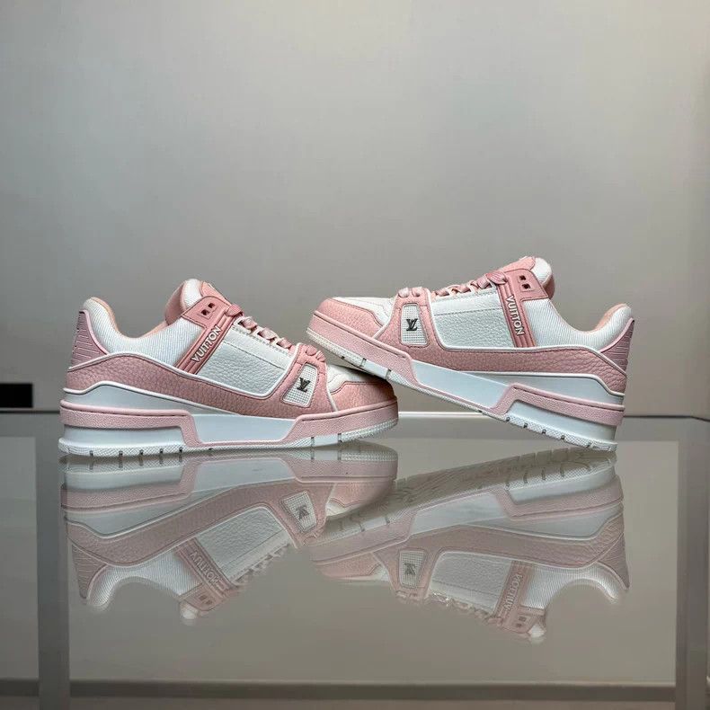 Louis Vuitton Louis Vuitton LV Trainer Pink White - dmc Size US 5 / EU 37 - 4 Thumbnail