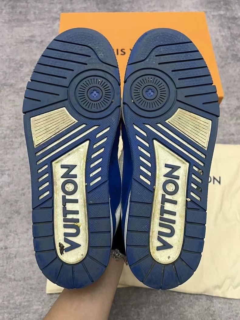 Louis Vuitton Louis Vuitton Blue White Trainer - dmc Size US 7 / EU 40 - 9 Thumbnail
