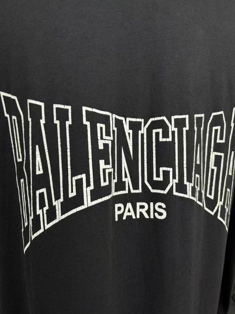 Balenciaga Balenciaga Washed Black Logo Short Sleeve Tee - dmc Size US S / EU 44-46 / 1 - 4 Thumbnail