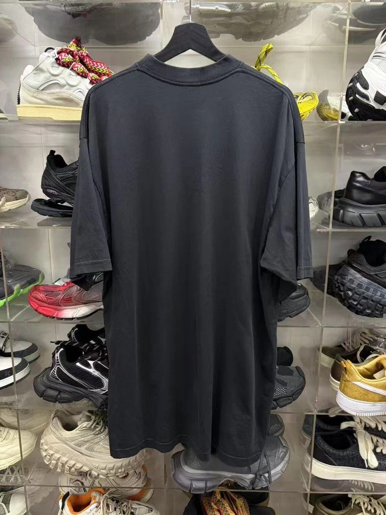 Balenciaga Balenciaga Washed Black Logo Short Sleeve Tee - dmc Size US S / EU 44-46 / 1 - 2 Thumbnail