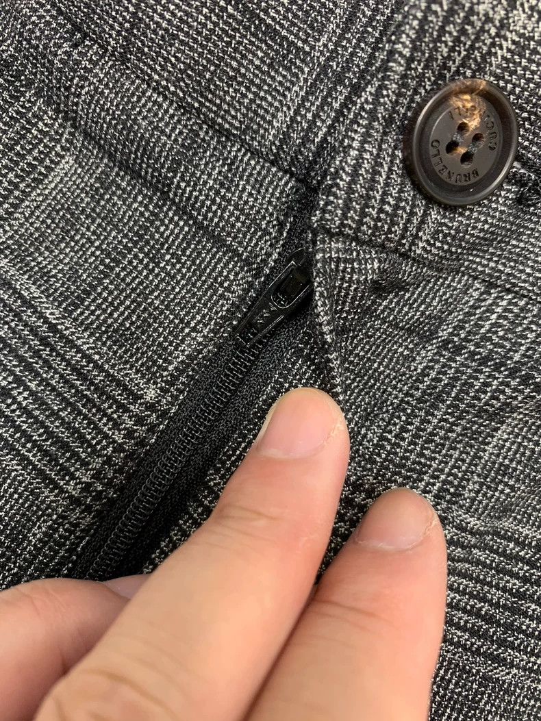 Brunello Cucinelli Brunello Cucinelli Gray Plaid Wool Cargo Pants - dmc Size US 30 / EU 46 - 3 Thumbnail