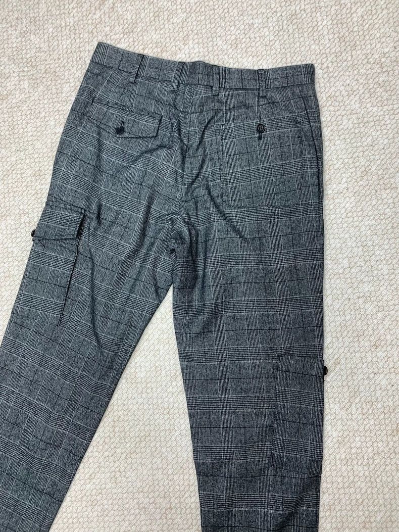 Brunello Cucinelli Brunello Cucinelli Gray Plaid Wool Cargo Pants - dmc Size US 30 / EU 46 - 9 Thumbnail