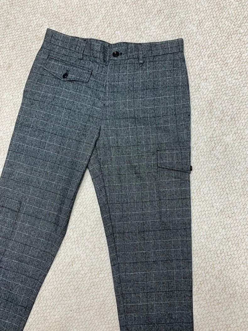 Brunello Cucinelli Brunello Cucinelli Gray Plaid Wool Cargo Pants - dmc Size US 30 / EU 46 - 2 Thumbnail