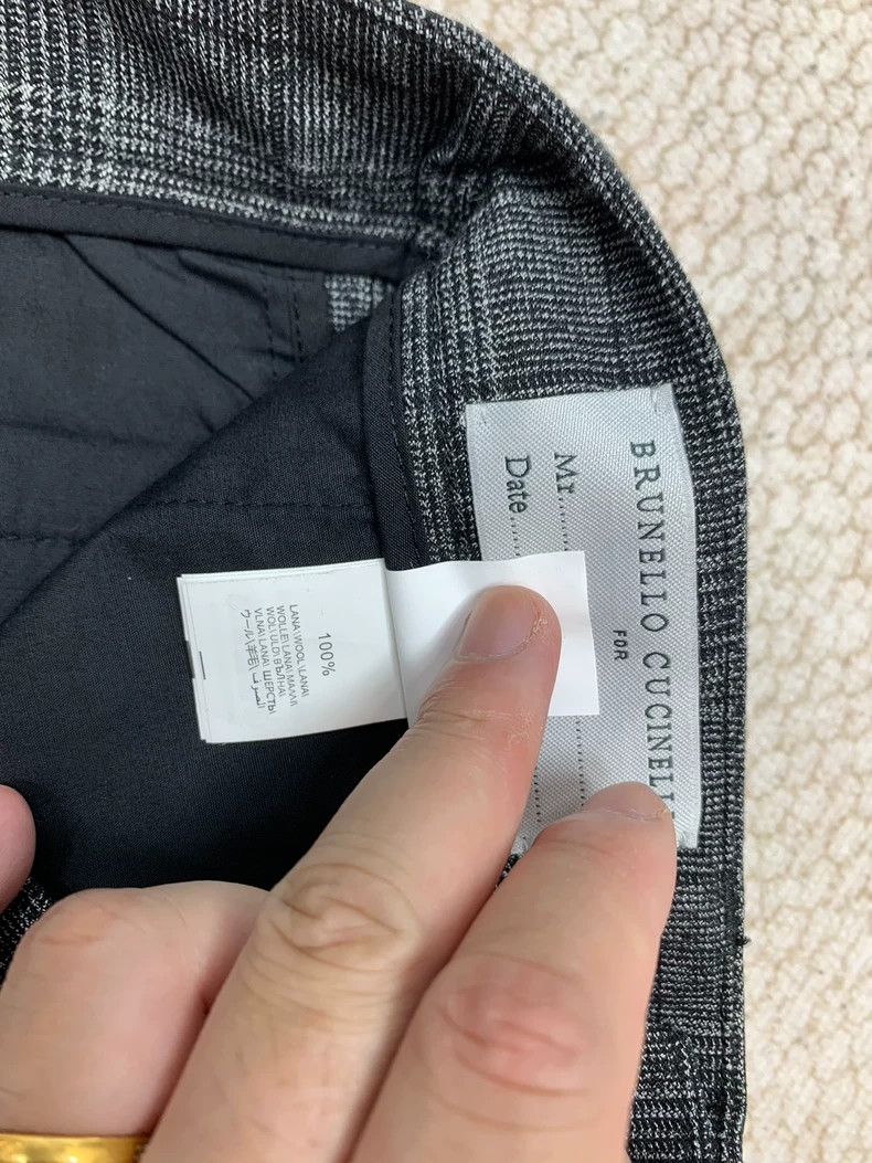 Brunello Cucinelli Brunello Cucinelli Gray Plaid Wool Cargo Pants - dmc Size US 30 / EU 46 - 6 Thumbnail