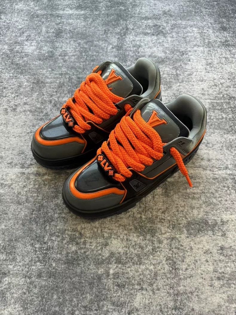 Louis Vuitton Louis Vuitton Black Orange Trainer Sneakers - dmc Size US 9.5 / EU 42-43 - 2 Thumbnail