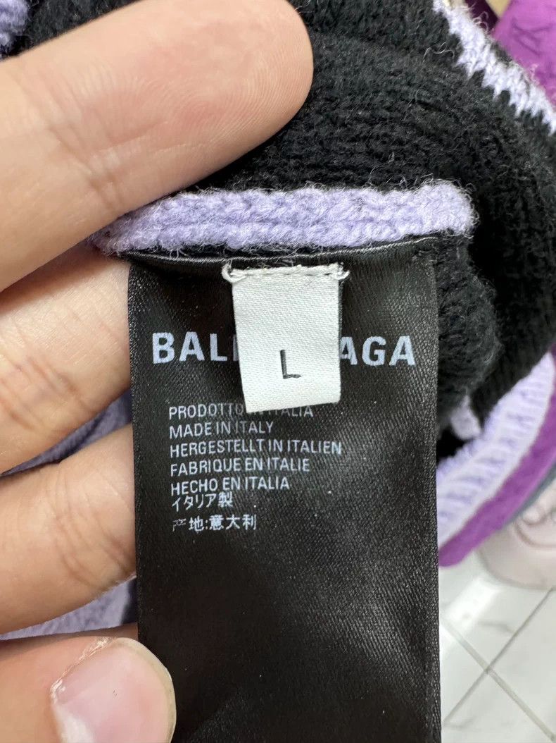 Balenciaga Balenciaga Purple Logo Knit Sweater - dmc Size US L / EU 52-54 / 3 - 4 Thumbnail