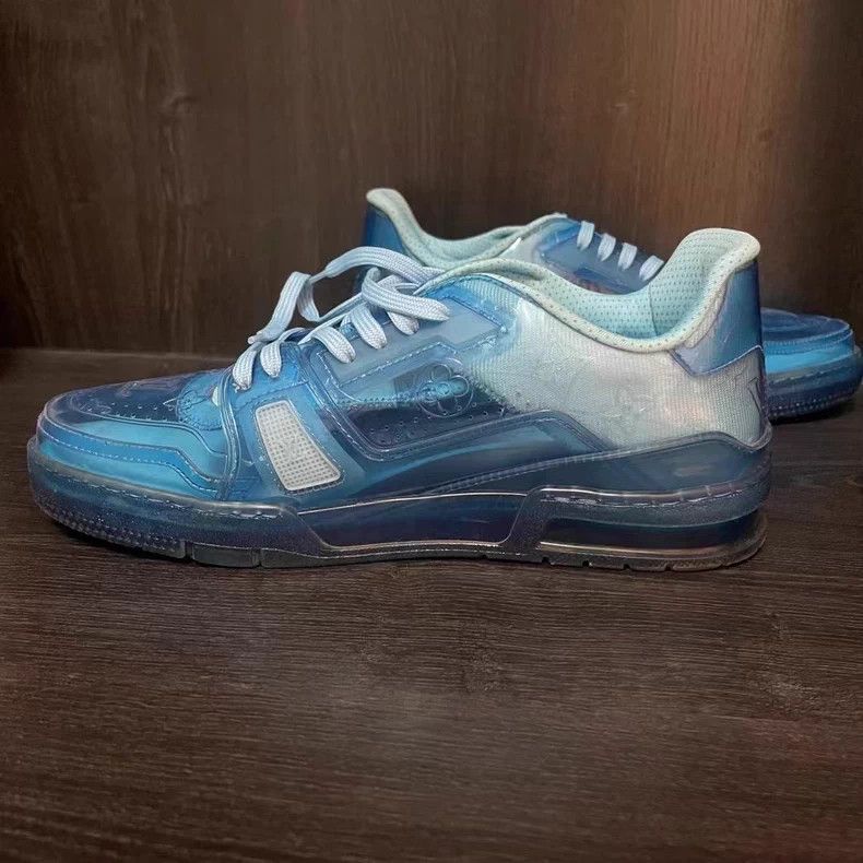 Louis Vuitton Louis Vuitton Blue PVC Trainer Sneakers - dmc Size US 8 / EU 41 - 6 Thumbnail