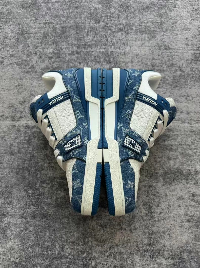 Louis Vuitton Louis Vuitton Blue White Denim Trainer - dmc Size US 8 / EU 41 - 4 Thumbnail