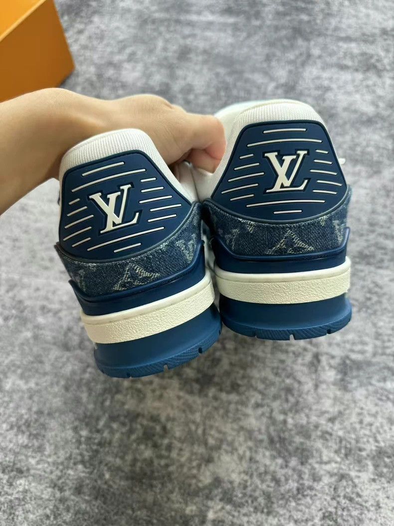 Louis Vuitton Louis Vuitton Blue White Denim Trainer - dmc Size US 8 / EU 41 - 6 Thumbnail