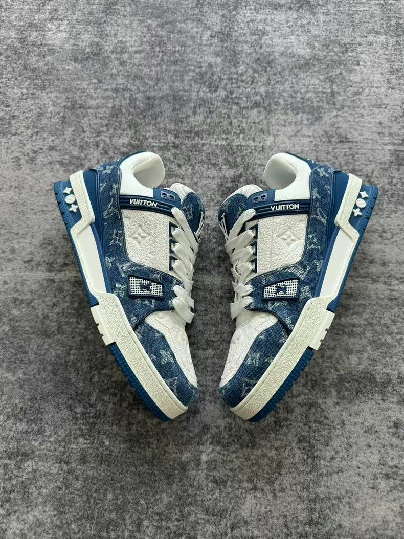Louis Vuitton Louis Vuitton Blue White Denim Trainer - dmc Size US 8 / EU 41 - 5 Thumbnail