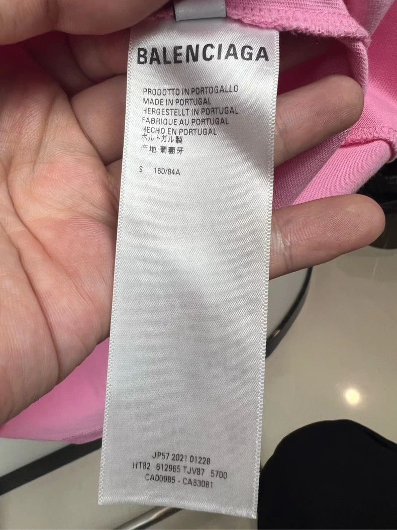 Balenciaga Balenciaga Pink Small Logo Short Sleeve T-shirt - dmc Size US S / EU 44-46 / 1 - 4 Thumbnail