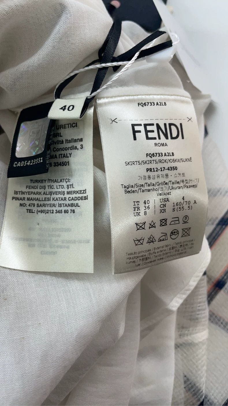 Fendi Fendi Striped Silk Midi Skirt - dmc Size US 31 - 4 Thumbnail