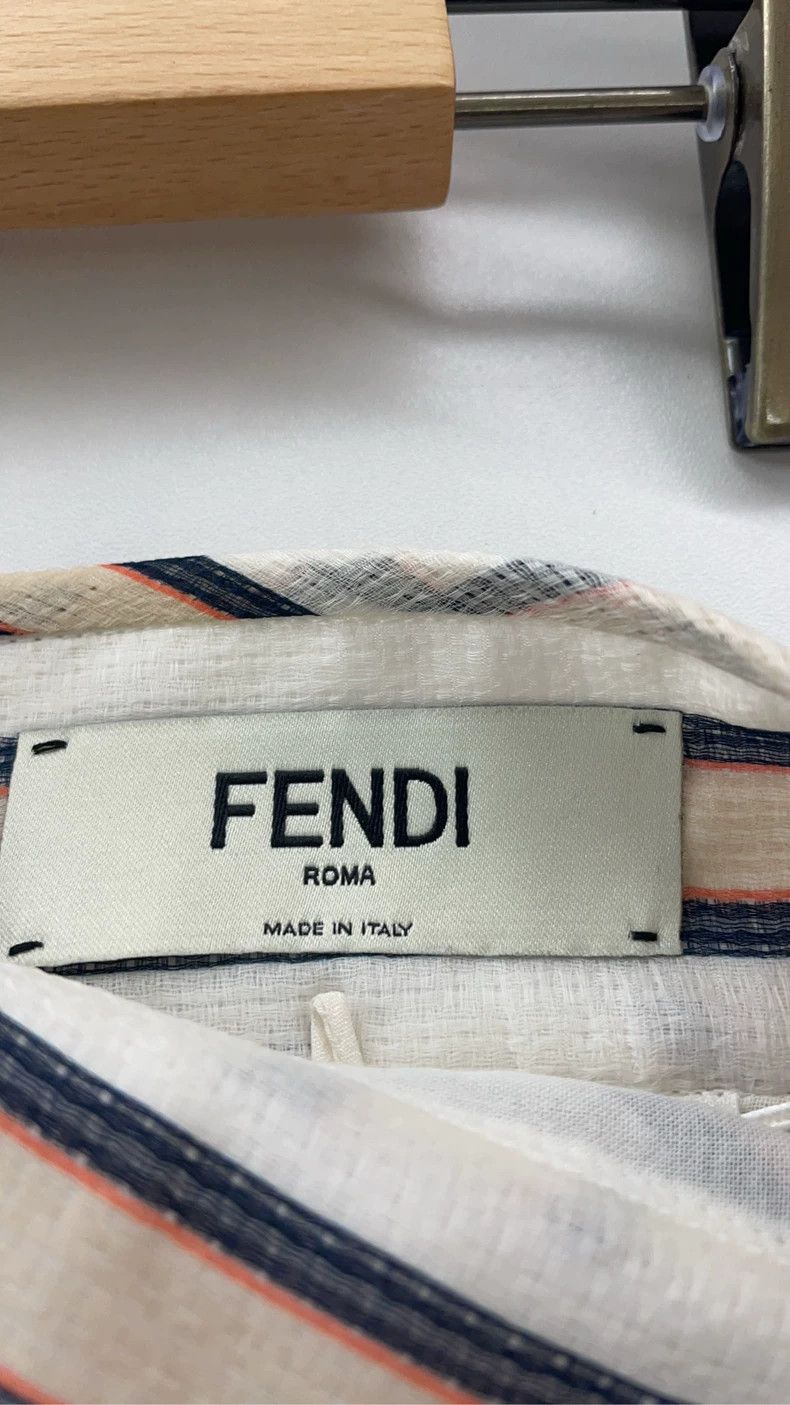 Fendi Fendi Striped Silk Midi Skirt - dmc Size US 31 - 3 Thumbnail